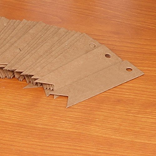 100 Kraftpapier Tag Hochzeit Bonbonniere Geschenkaufkleber Geschenkanhänger Hängeetiketten Anhängeetiketten - 4
