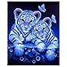 Produktbild 3D-Perlen-Malset, Kunst mit Ziersteinen zum Selbermachen, 3D-Stickerei, Basteln für Zuhause, Wand-Dekoration, 9.84''X11.81'' Couple Tiger