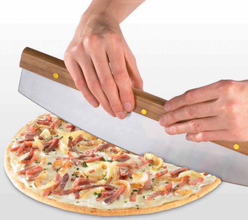 Leifheit 3159 Pizzastein rund mit Wiegemesser - 3