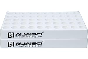 2PCS Autosampler Vial Rack, White, 12mm Multipurpose Vial Tray Holder Plastic for Lab 2ml Vial Storage by ALWSCI