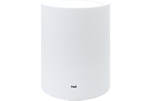 ALLBLUE PRODUCTS 12L Swing Lid Dustbin Matt White - Versatile Bathroom Waste Paper Bin & Toilet Bin, Elegant Office Bin White, Cosmetic Bin White, High-Quality Plastic, Ideal for Bathroom and Office