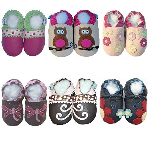 Lederhausschuhe Jinwood Krabbelschuhe Baby Hausschuhe - 2