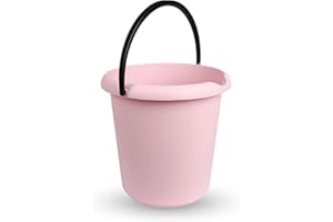 ‎PRO HOME Eimer (1 Stück) Haushaltseimer, 5 Liter, in vers. Farben, Putzeimer aus Stabilem Kunststoff, BPA-frei, Kunststoffeimer Made in EU (Rosa)