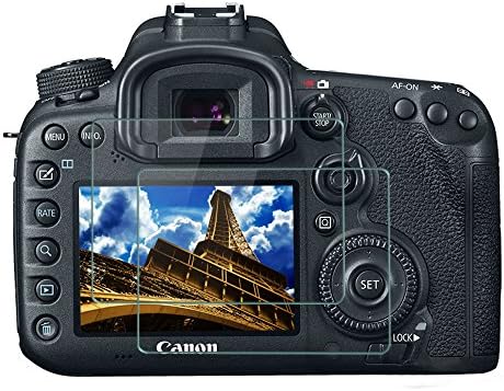 Ktele Tempered Toughened Optical Glass Camera Screen Protector For Canon 7D2 7DMarkII Digital SLR camera Anti-scratch Anti-burst Super Light Transmittance Digital Picture Frame 2X Sheets Screen Protector Foils With Shoulder Screen Protector