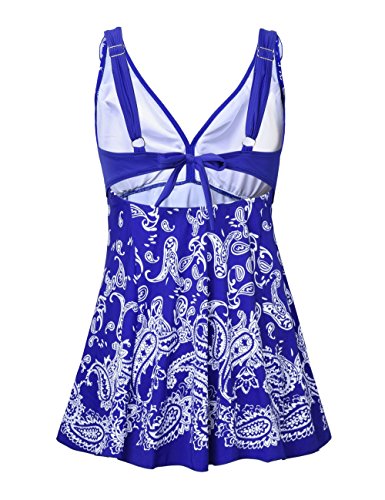 Rocorose Damen Ruched Große Größen Zweiteiliger Tankini Bademode - 3