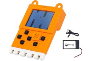 Kittenbot Meowbit Card-sized Retro Computer Video Game Console Codable Console for Microsoft Makecode Arcade & Python Compatible with Micro:bit Expansion Board for Building Robot (Meowbit Pack-Orange)