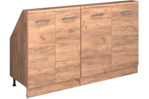 Vicco Ensembles de Meuble de Rangement sous Pente Rion, Chêne de Force doré, Lot de 2