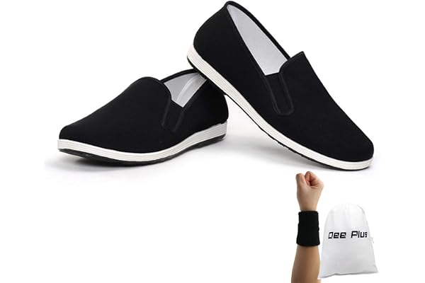 Dee Plus Tai Chi WU Shu Kung Fu des Chaussures Unisexe Arts Martiaux Chaussures Respirantes Chinoises Traditionnelles de Old Beijing Semelle en Caoutchouc pour Daily Entraînement Matin des Exercices