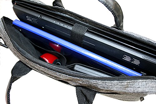 Laptop Notebook UNI MINIERT **11 FARBEN** Aktentasche Hülle Case 15,6 – 17,0 – 17,3 ZOLL Laptoptasche NEU 41x31x6cm oder 38x28x6cm (17-3 ZOLL, Hellgrau) - 2