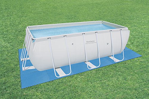 Bestway Pool Bodenschutzfliesen-Set 8 Stück, 50x50x0,4cm, blau - 3