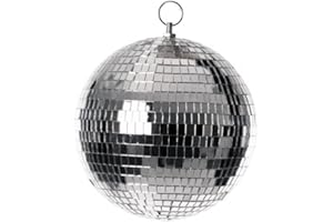 Party Pro 3330920, Boule à facettes 20cm à Suspendre, Argent