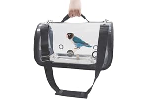 ZvoanSem Portable Bird Carrier,Bird Travel Cage Breathable Lightweight Pets Birds Travel Cage (Medium)