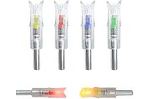 ZSHJG 3Pcs Encoche de la Flèche en Lumineuse éclairage LED Lighted Nocks pour Queue Flèche Nocks Automatiquement Nocks De Flèche pour 0.297"-0.302" Arbalètes Flèche Arbre