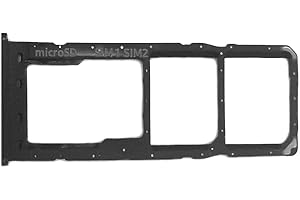 jbTec Dual SIM-Tray/SD-Card Karten-Halter kompatibel mit Samsung Galaxy A50 (Dual SIM) - Slot Schlitten, Farbe:Schwarz