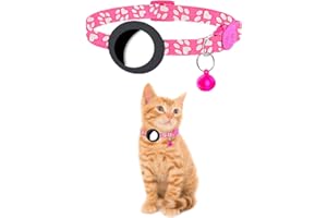 PF DOGGY PRENDRE SOIN DE LUI Collar Airtags para gatos PF Doggy para garantizar la seguridad y la vigilancia de su compañia felina (Turquesa, airtags no incluidos)