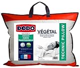 Dodo 82293 Oreiller Végétal en Mousse à Mémoire de Forme Blanc 45/70 cm
