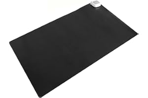 PrimeMatik - Tapis et Surface chauffante Moquette Thermique pour Bureau Sol et Pieds 60 x 36 cm 65W Noir