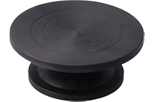 ‎BUACHOIS Bildhauerrad, 25 cm / 9,8 Zoll Keramik Drehteller, Tonherstellung Töpferscheibe Kuchendekorationsrad Drehplatte mit Rutschfester Boden Drehtisch Manuelle Bildhauer für Keramikmodellen Töpferwerkzeuge