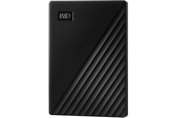 WD 5To My Passport Disque Dur Externe Portable, Parfait pour sauvegarde et stockage, compatibilité avec PC, Xbox et PS4, Sauvegarde et protection par mot de passe, Noir