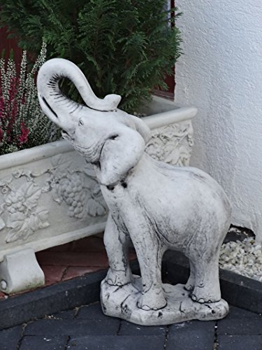 Steinfigur Nr.337 Elephant Elefant XL ca. 55 cm ca. 25 kg Frostfest Stein - 4
