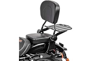 CRAFTRIDE Sissy Bar + Porte Bagages Detachable pour Harley Sportster 883 Iron 09-20 Noir