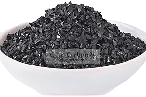 CLEAN CARBON 24 POWERED BY CLEAN PROCESS 10 litros de granulado de carbón activado de cáscara de coco para la purificación del aire (3,4-4,8mm / 4x6mesh) [clase energética A]