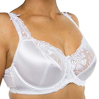 Ladies Large Bosom Plus Size White Bra Underwired Firm