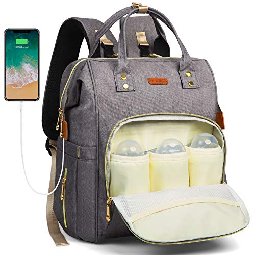 Preisvergleich Produktbild HOMIEE Mamabeutel, Mutifunktionale Wickeltasche Rucksack,Mutter und Baby Isolierte Tasche,Wasserdicht Stoffe,Passform für Kinderwage,Große Kapazität Modern Einzigartig Tragbar Handtasche Organizer