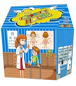 HRIDAANs Kids Play Tent for Girls Boys, Great for Indoor Playhouse Tents for Kids, Easy Assembly. (Doctor House Tent)