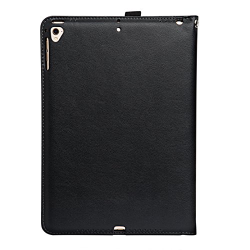 iPad Pro 9.7 Hüllen, iEGrow Ultra dünn PU Leder Tasche Schutzhülle Schale Smart Case mit Auto Schlaf und Wach Funktion für Apple Tablette iPad Pro 9.7 Zoll, iPad Air und iPad Air 2 Schwarz - 6