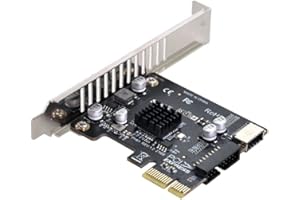 cablecc Presa per pannello frontale USB 3.1 tipo E da 5 Gbps e adattatore da USB 2.0 a PCI-E 1X Express Card VL805 per scheda madre