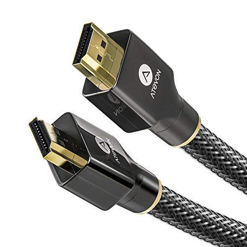 4K HDMI Cable 3.3 Feet - Atevon High Speed 18Gbps HDMI 2.0 Cable - HDCP 2.2-4K HDR, 3D, 2160P, 1080P, Ethernet - 28AWG Braided HDMI Cord - Audio Return - UHD TV, Blu-ray Player, PC, Xbox One S, PS4