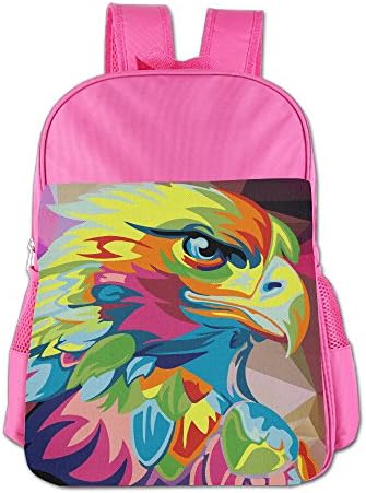Kid Eagle Hawk Oil Painting Colored School Lunch Bag Bookbag Boys/Girls For 4-15 Years Old RoyalBlue