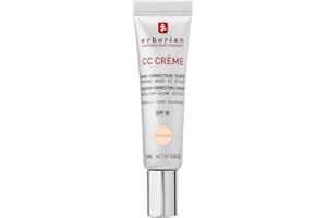 Erborian - CC Crème à la Centella Asiatica - Crème Visage Illuminateur Haute Définition et Maquillage - Protection Solaire SPF 30 - Cosmétique Coréenne - Porcelain 15ml