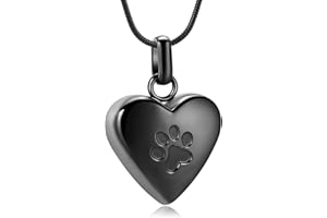 memorial jewelry Collar para cenizas de cremación para mascotas, colgante de cenizas, collar de urna con estampado de canina, collar de urna para mascotas/perros/gato cenizas