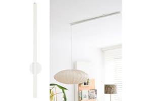 ‎LIGHTSWING Lightswing® Single Aufhängesystem für eine Hängelampe - Matt Weiss - 110 cm - Beweg deine Hängeleuchte Mühelos - Einfache Installation - Hängelampe Esstisch - Pendellampe Verstellbar - Hängeleuchte
