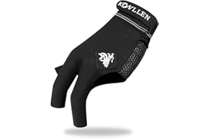 KONLLEN Guanti da biliardo per mano sinistra/destra, L/XL, guanti da biliardo professionali, antiscivolo, regolabili, traspiranti, taglie popolari per uomini e donne