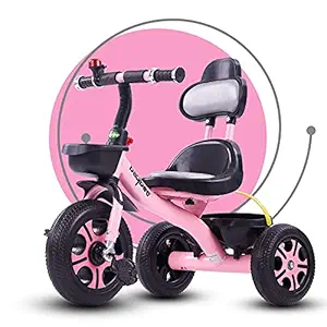 Baybee Pikachu Tricycle for Kids, Plug & Play Cycle for Kids Ride on with Storage Space & High Backrest, Kids Tricycle| Baby Children Cycle| Tricycle Cycle for Kids 1.5 to 5 Years Boys Girls (Pink)