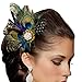 Produktbild Tonsee Strasssteine Peacock Feather Braut Hochzeit Haar Clip Pin Head Haarnadel
