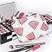 Women's Girls Make Up Bag Wash Bag Toiletry Cosmetics Wallet Pencil Pen Holder Organiser Pouch Case (L22 x H14 x W8 cm, Watermelon White)