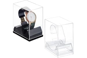 PH PandaHall 2 Farben Uhrenständerbox Uhrenbox Für Einzeluhren Acryl Armband Display Uhrengehäuse Uhrenaufbewahrung Ständer Für Herrenuhren