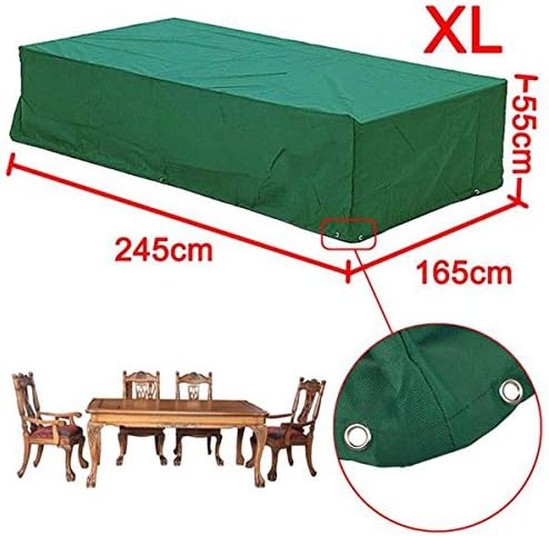 Popamaing Garden Furniture Weatherproof Covers BBQ, Bench, Table, Hammock, Patio Etc (XL(245x165x55cm))