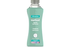 method Fabric Softener, Fabric Conditioner to Soften Your Clothes, With Fresh Tropical Coconut Scent, 990ml, 1 x 33 washes