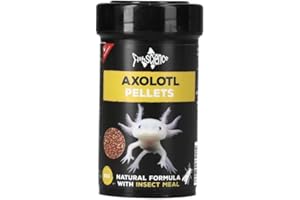 FishScience Axolotl Food 55g | 4mm Slow Sinking High-Protein Insect-Based Axolotl Pellets - Suitable for All Stages of Life – Supports Growth, Color, & Vitality | Juvenile & Adult | Tropical & Aquatic
