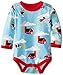 Hatley Baby Boys Long Sleeve One Piece-Storm Romper, Blue, 6-12 Months
