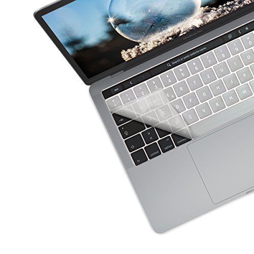 kwmobile Tastaturschutz Apple MacBook Pro 13″ / 15″ (ab 2016) Touchbar – QWERTZ Silikon Laptop Tastaturfolie – Notebook Tastaturschutzfolie Transparent - 4