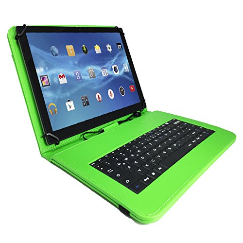Lenovo Tab 2 A10-30 ZA0C 25,6 cm Qwertz Tastatur Tablet Tasche mit Standfunktion – Deutsche Tastenbelegung – 10 Zoll Grün Tastatur - 5