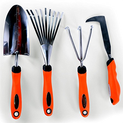 FUXTEC 4er Set Premium Handgartenwerkzeug - 4