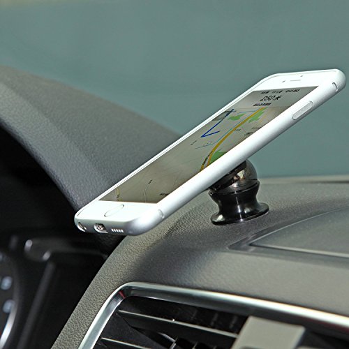 Supporto Magnetico per Smartphone/Tablet Movo MPH-01 con Supporto 3M per Macchina per Cruscotti, Parabrezza o altre superfici piane (confezione da 2 - Nero/Dorato)