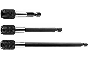 ZENITHFAST Bithalter Akkuschrauber Magnet Bithalter Bithalter Magnetisch - Magnetische Bohrer Verlängerung, 1/4",Magnetische Bohrer Verlängerung für Bohrmaschine Schraubendreher Windschraube usw 3 tlg
